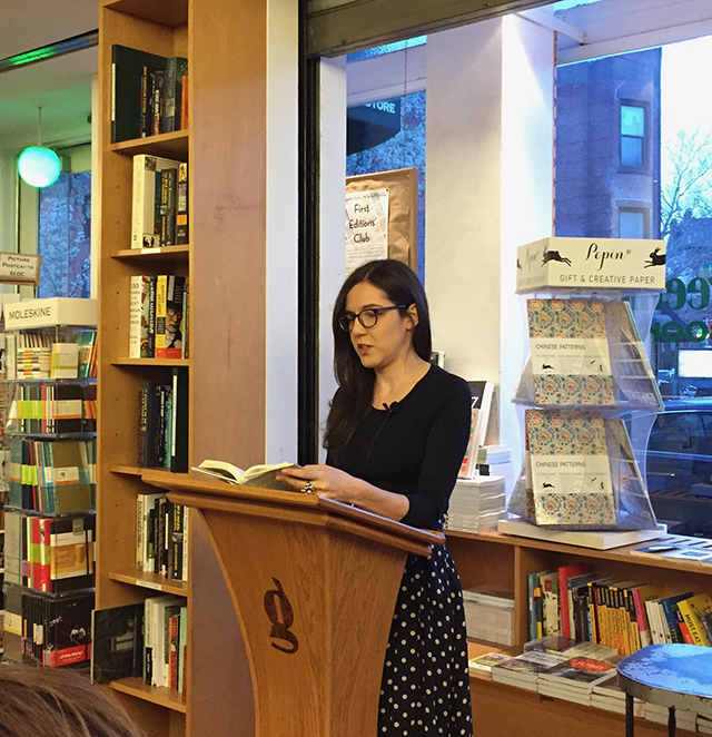 Sloane Crosley at Greenlight Bookstore reading Look Alive Out There
