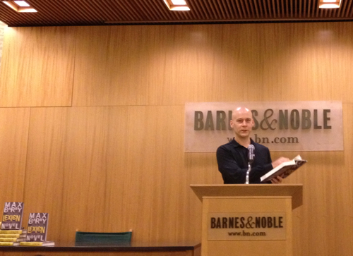 Max Barry reads from his new novel, Lexicon, at the Barnes and Noble on 86ht and Lexington in Manhattan, New York
