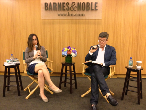 Adelle Waldman discusses her debut novel The Love Affairs of Nathaniel P at Barnes and Noble on 86th Street -- Jay McInerney asks her questions