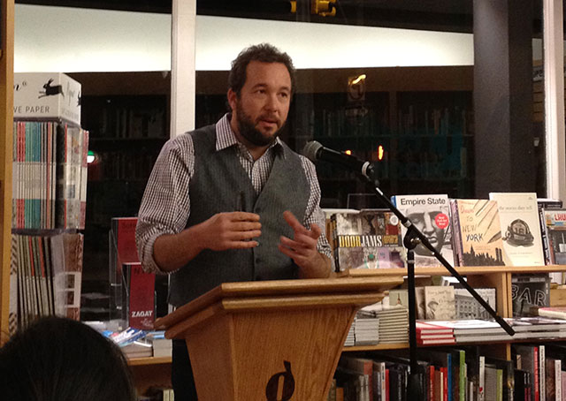 Jonathan Miles, Author of Want Not and Dear American Airlines launches his latest book at Greenlight Bookstore in Brooklyn