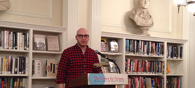 Adam Wilson author of Flatscreen and What's Important is Feeling, at Center for Fiction in Manhattan