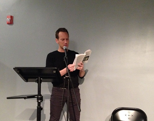 Patrick Wilson reads from the paperback version of his wife's novel, The Lullaby of Polish Girls by Dagmara Dominczyk