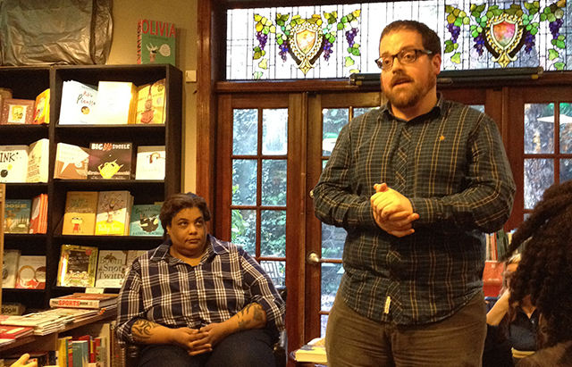 Tobias Caroll introduces Roxane Gay at Community Bookstore