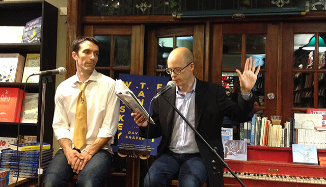 David Shafer and Lev Grossman talk about Whiskey Tango Foxtrot and The Magicians at Community Bookstore in Brooklyn