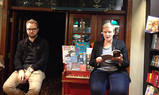 Jac Jemc and Sasha Fletcher talk about creating short stories at community bookstore,