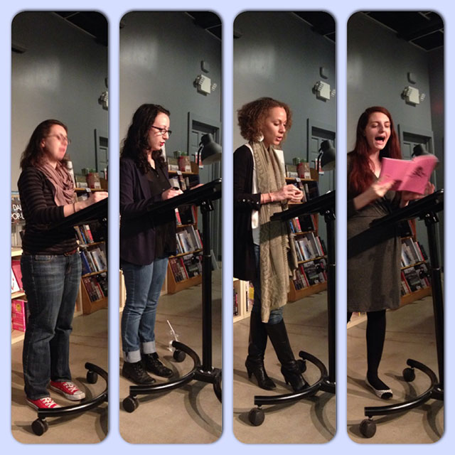 Readers at the Cross Reading series at WORD bookstore in Jersey City