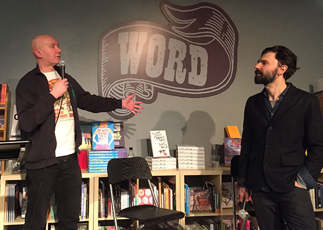 Irvine Welsh and Nathan Larson talk about The Sex Lives of Siamese Twins and Scottish Politics at WORD Bookstore in Jersey City