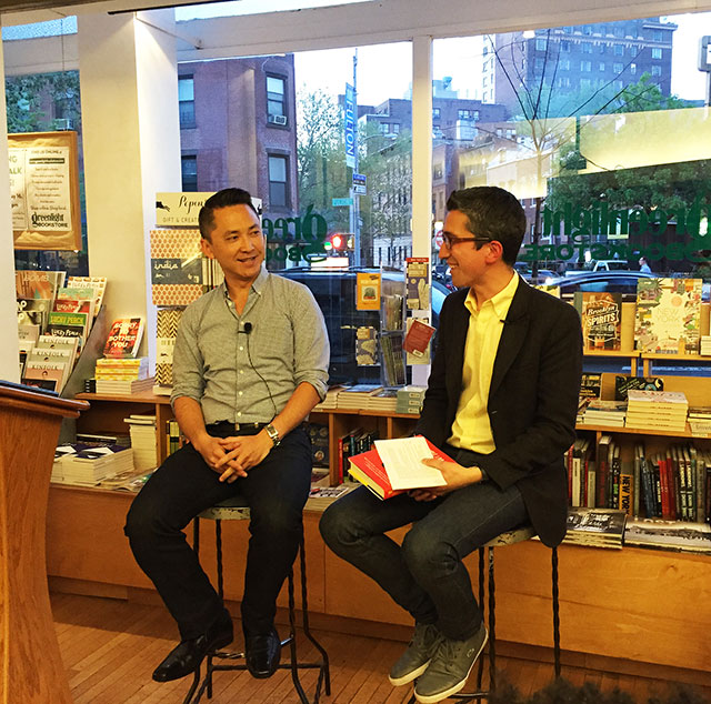 Viet Thanh Nguyen reads from his debut novel at Greenlight bookstore in Brooklyn and talks with his editor Peter Blackstock