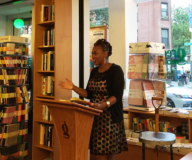 Naomi Jackson reading at Greenlight Bookstore from her debut novel The Star Side of Bird Hill
