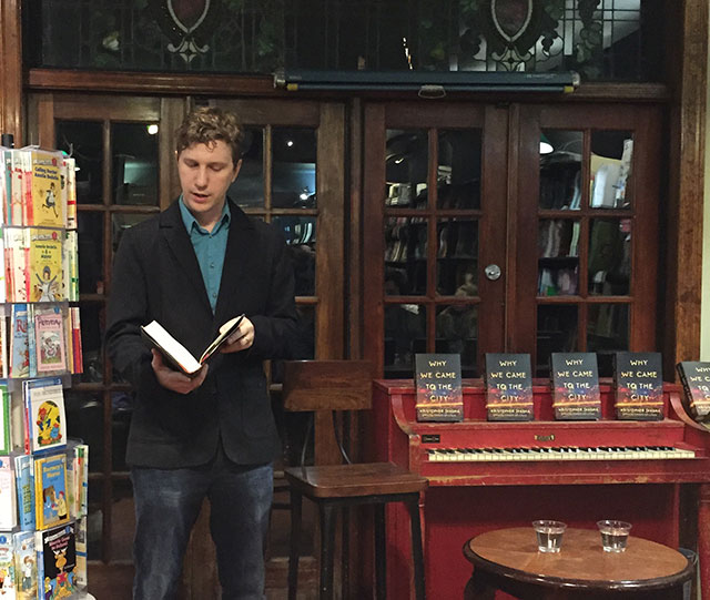 Kristopher Jansma reads WHY WE CAME TO THE CITY at Community Bookstore in Park Slope brooklyn