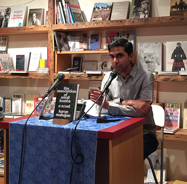Karan Mahajan reads THE ASSOCIATION OF SMALL BOMBS at BookCourt in Brooklyn