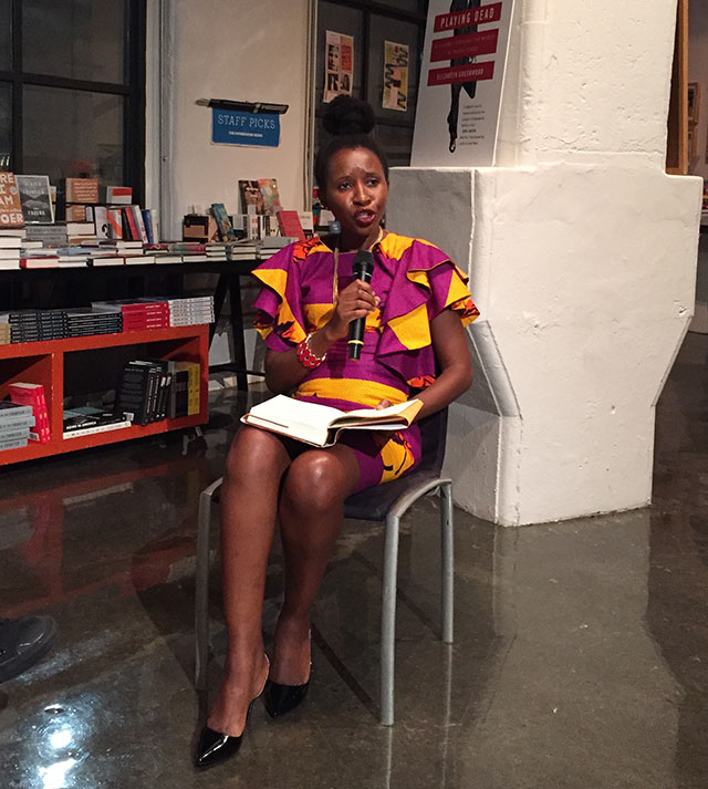 Imbolo Mbue reading her debut novel BEHOLD THE DREAMERS