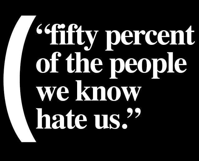PULL QUOTE: Fifty Percent of People Hate me