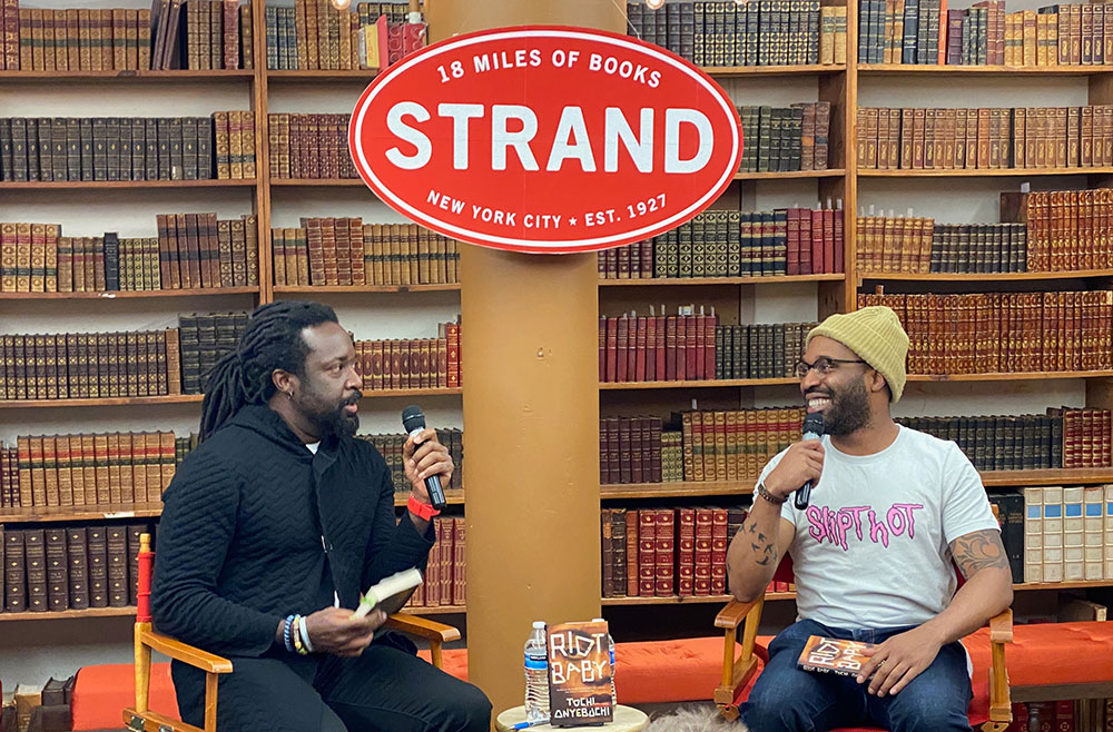 Tochi Onybuchi discusses RIOT BABY, his debut adult novel with Marlon James at the Strand